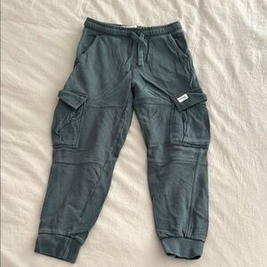 Kids Cargo Jogger Pants - Slate Green/grayish size 9